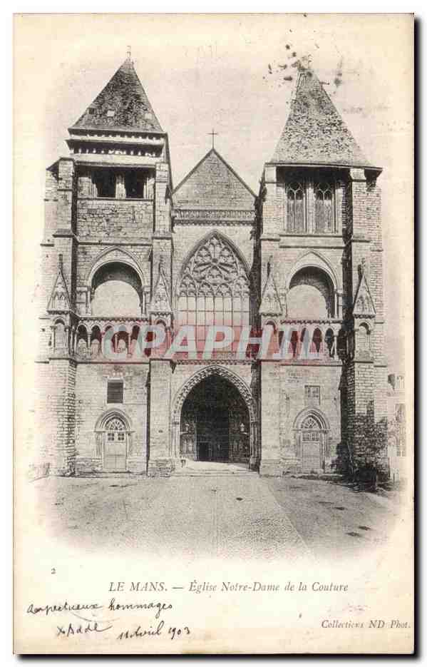CPA Le Mans Eglise Notre Dame de la Couture