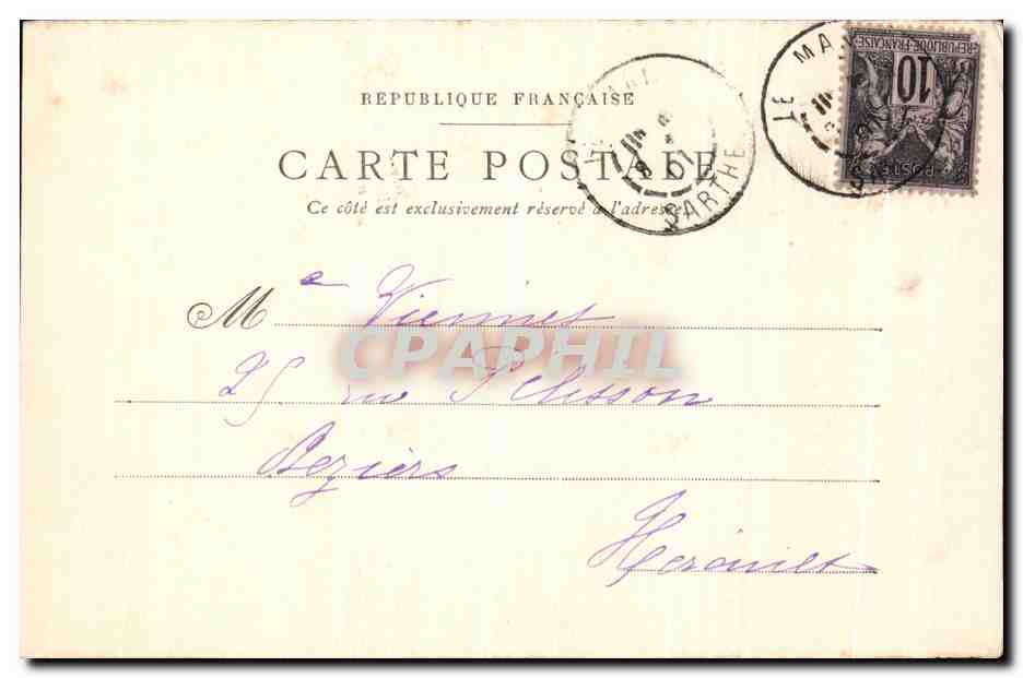 CPA Le Mans Maison dite de la Reine Berengere — Rückseite