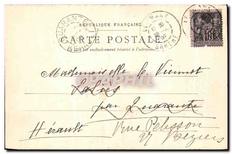 CPA Le Mans Maison dite d Adam et Eve — Rückseite