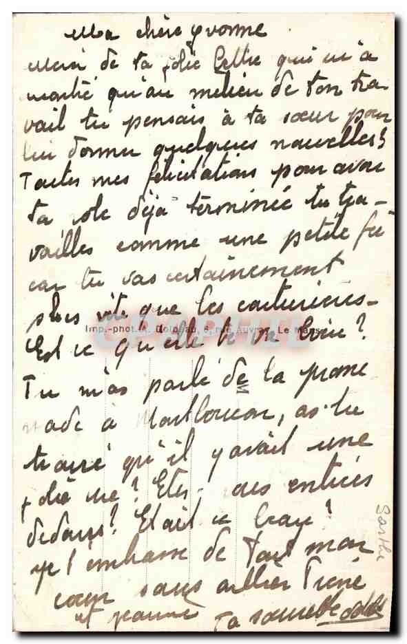 CPA Le Mans Le Tunnel Partie Centrale — Rückseite