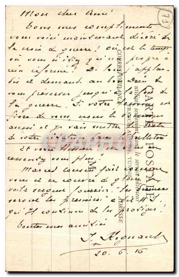 CPA Chateau de St Germain les Buxy — Verso