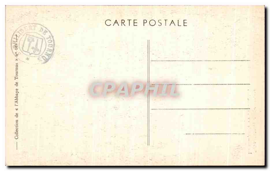 Saint-Philibert de Tournus — Le Campanile vu du Nord-Est — Collection de l'Abbaye de Tournus, n° 149 — Reverso