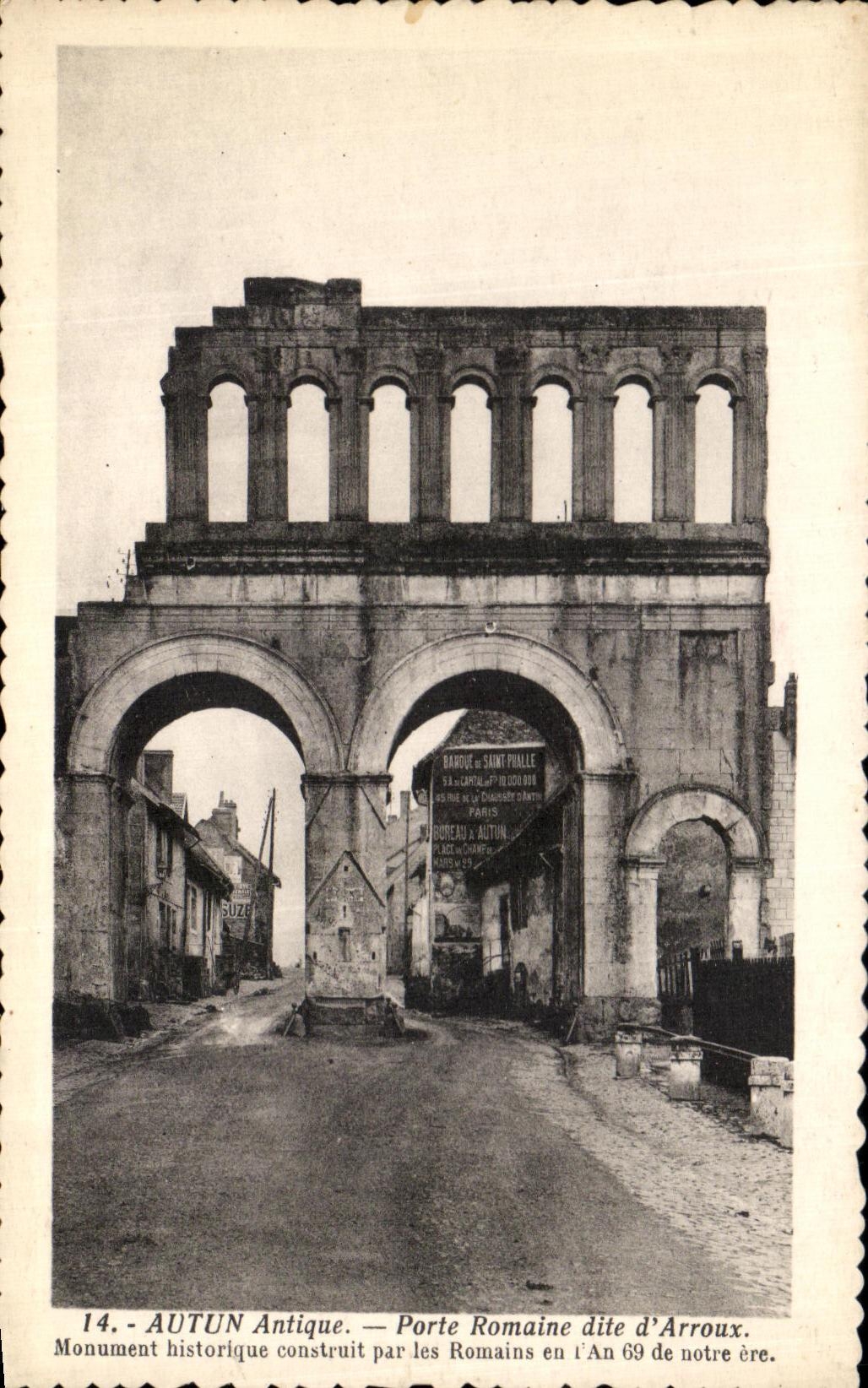 Autun Antique — Porte Romaine d'Arroux — Édition Tabac de la Gare, Autun