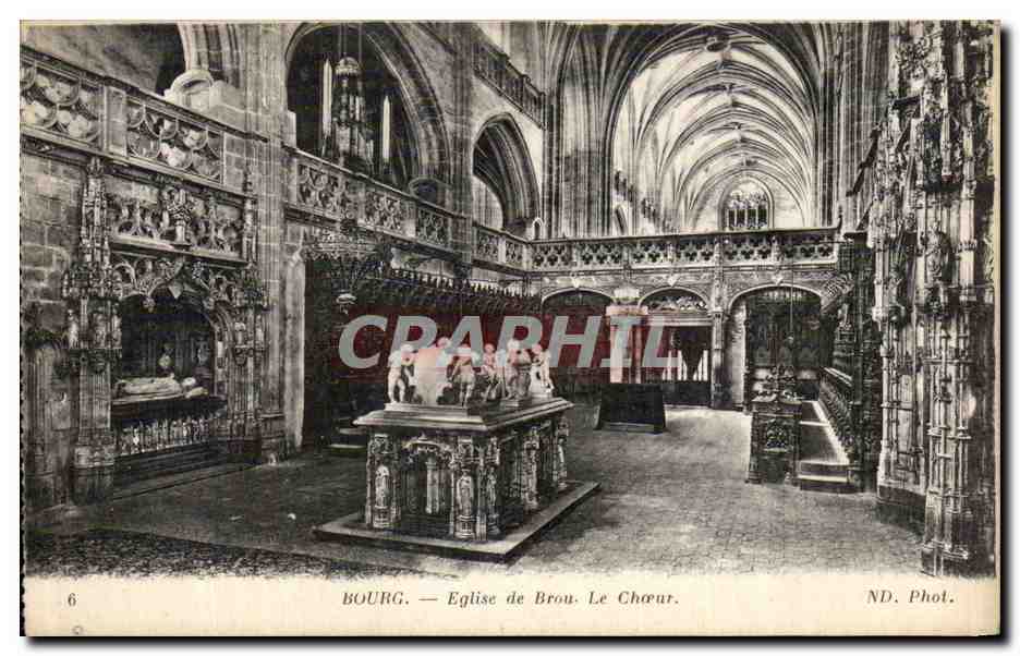 CPA Bourg Eglise De Brou Le Choeur 