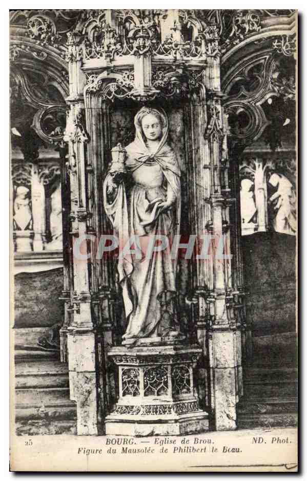 Figure du Mausolée de Philibert le Beau — Église de Brou — ND. Phot.