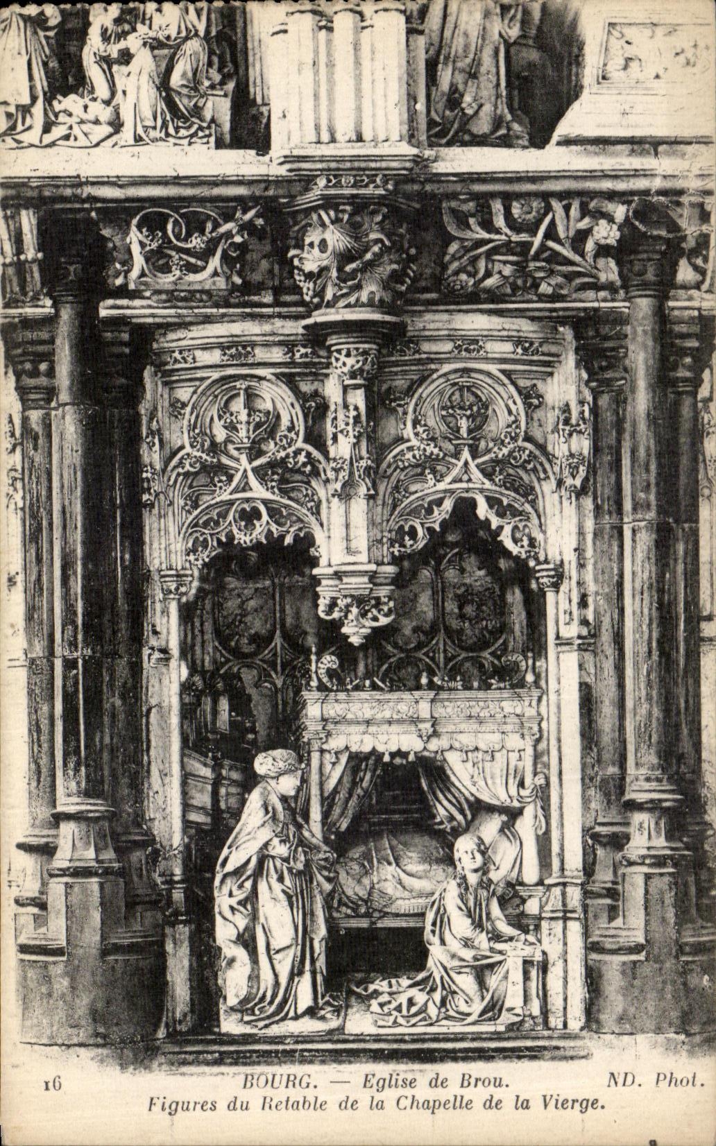CPA Bourg Eglise De Brou Figures du Retable de La Chapelle de La Vierge