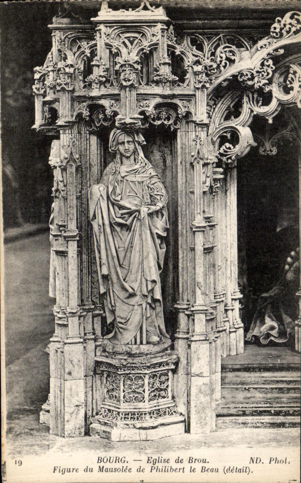 CPA Bourg Eglise De Brou Figures du Du Musole De Philibert Le Beau