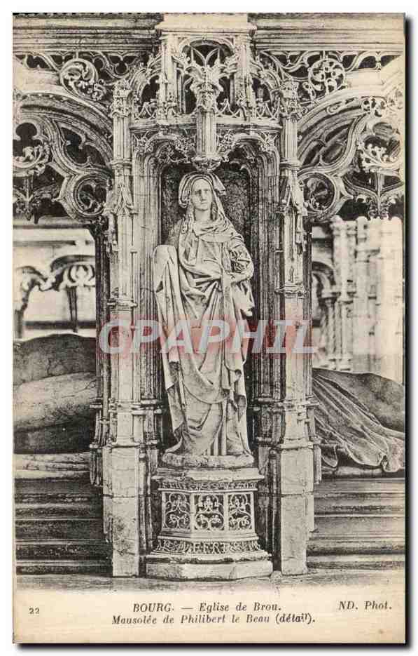 CPA Bourg Eglise De Brou Figures du Du Musole De Philibert Le Beau