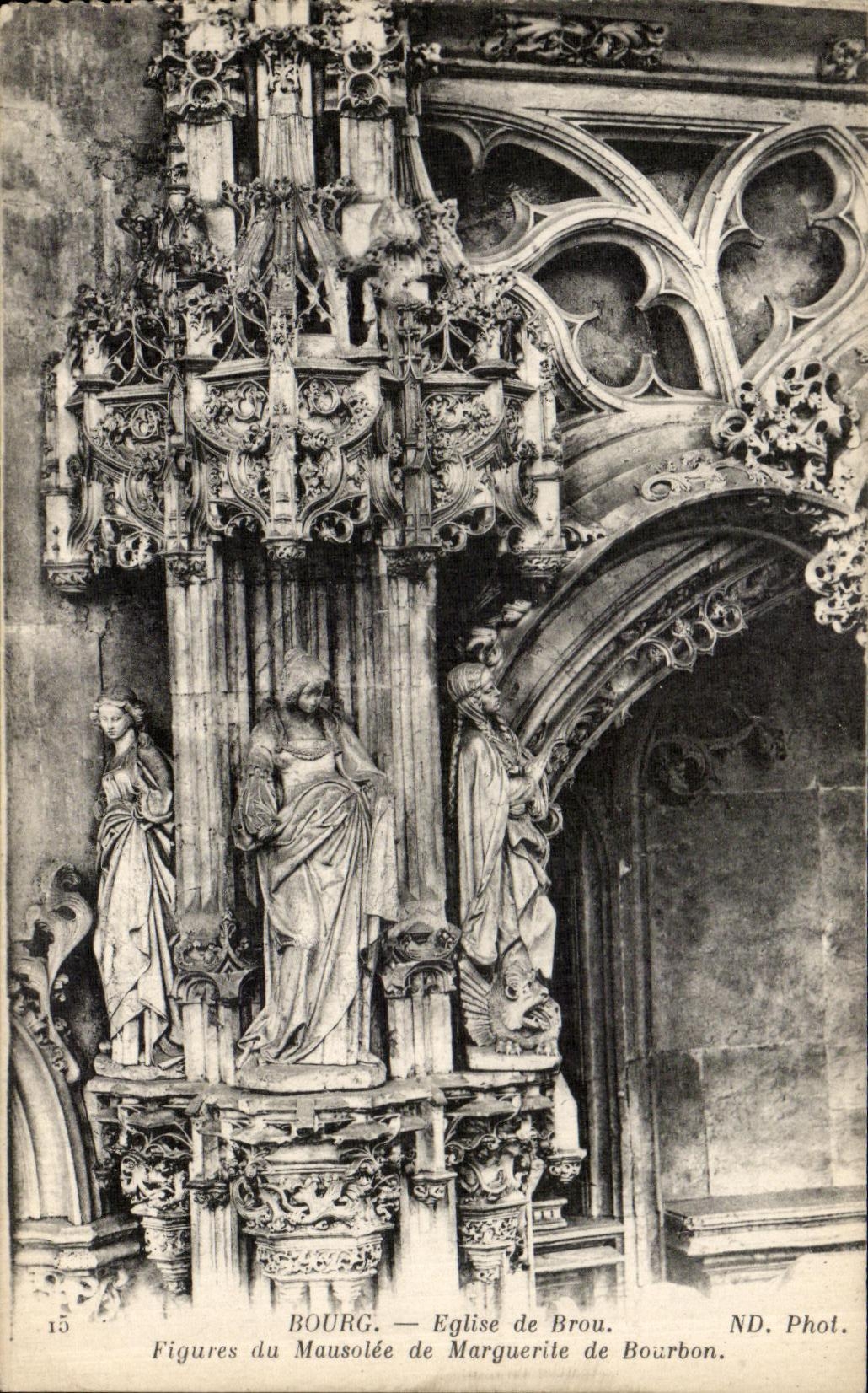 CPA Bourg Eglise De Brou Figures du Mausolee de Marguerite de Bourbon 