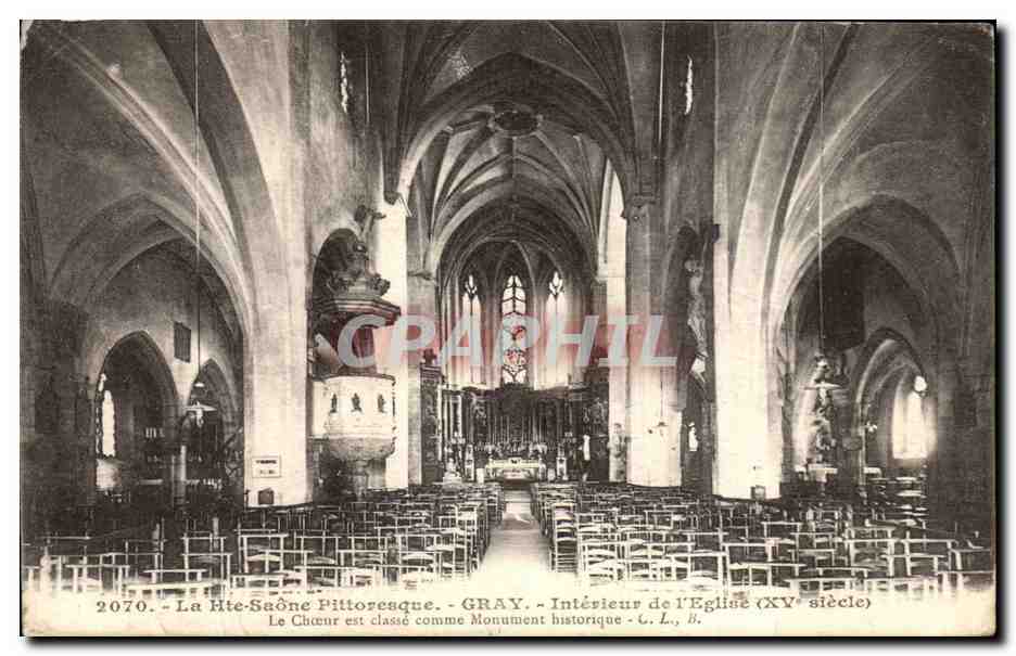 CPA La Hte Saone Pittoresque Gray Interieur de L Eglise