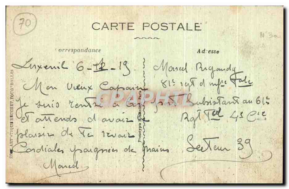LUXEUIL-les-BAINS — Avenue de la Gare — La Haute-Saône Illustrée n°75 — Rückseite