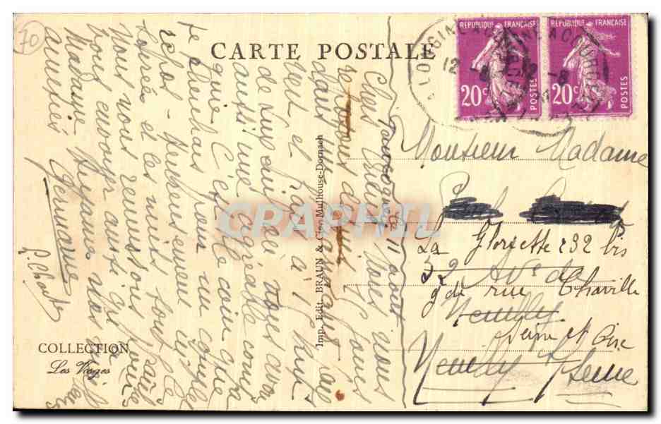 CPA Luxeuil Les Bains Tourelle De L Hotel Des Echevins  — Verso
