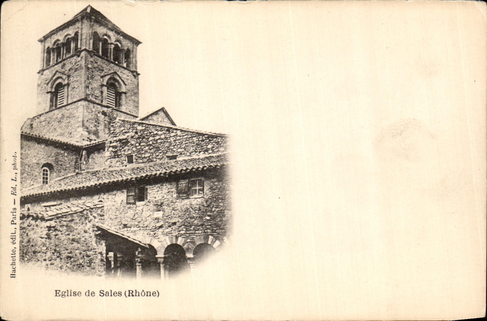 Église de Sales (Rhône) — Hachette, édit., Paris, photo. L.