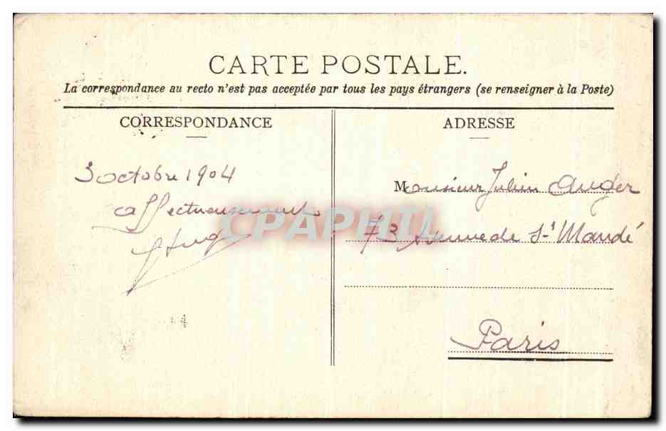 CPA St Symphorien sur DCoise L Eglise — Verso