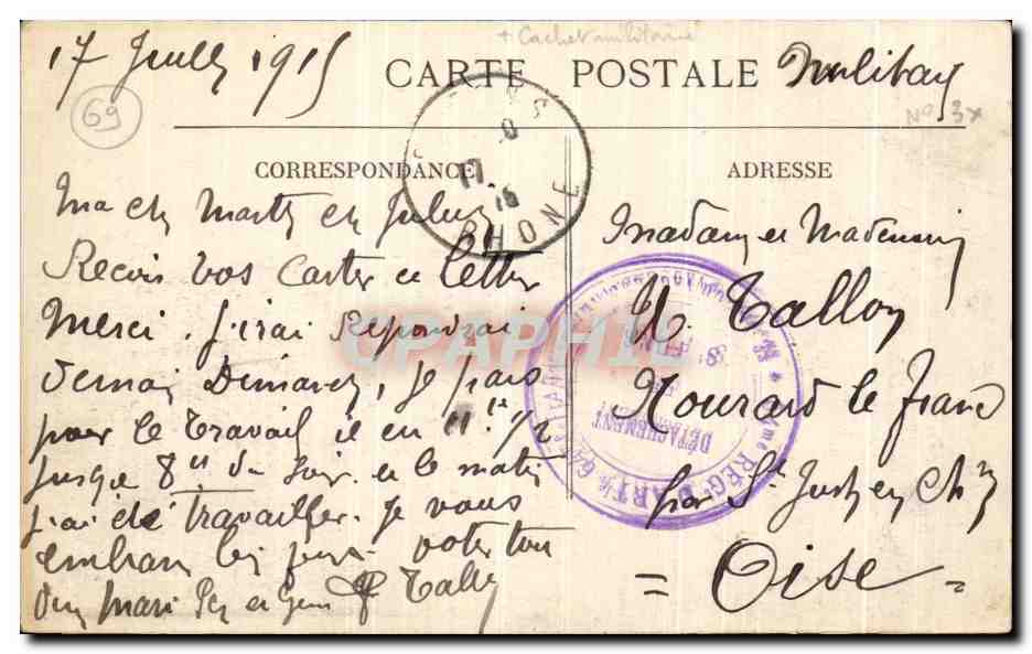 CPA St Fons Les Usines St Gobain — Verso