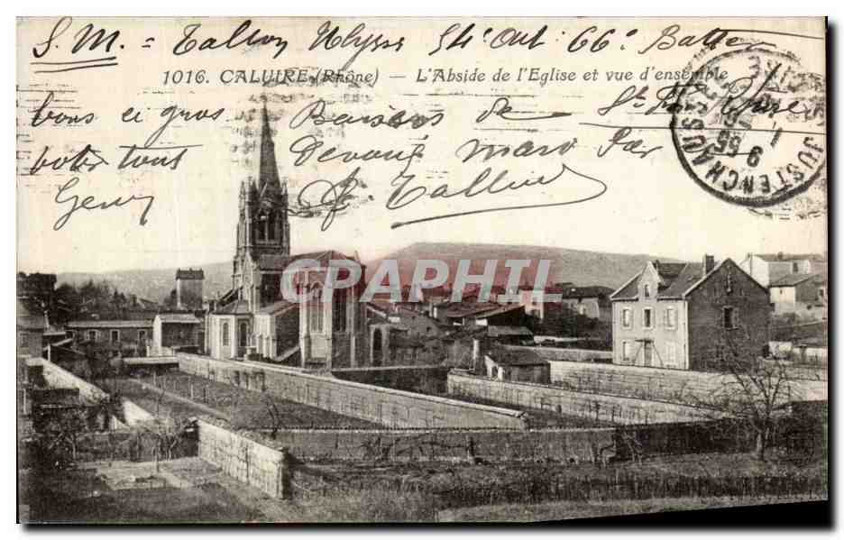 Caluire (Rhône) — Die Apse der Kirche und Gesamtansicht — S.M. Verlag