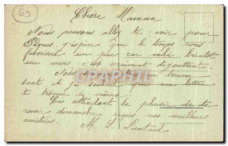 Grandris (Rhône) — Vue générale, prise du Montet — Verso