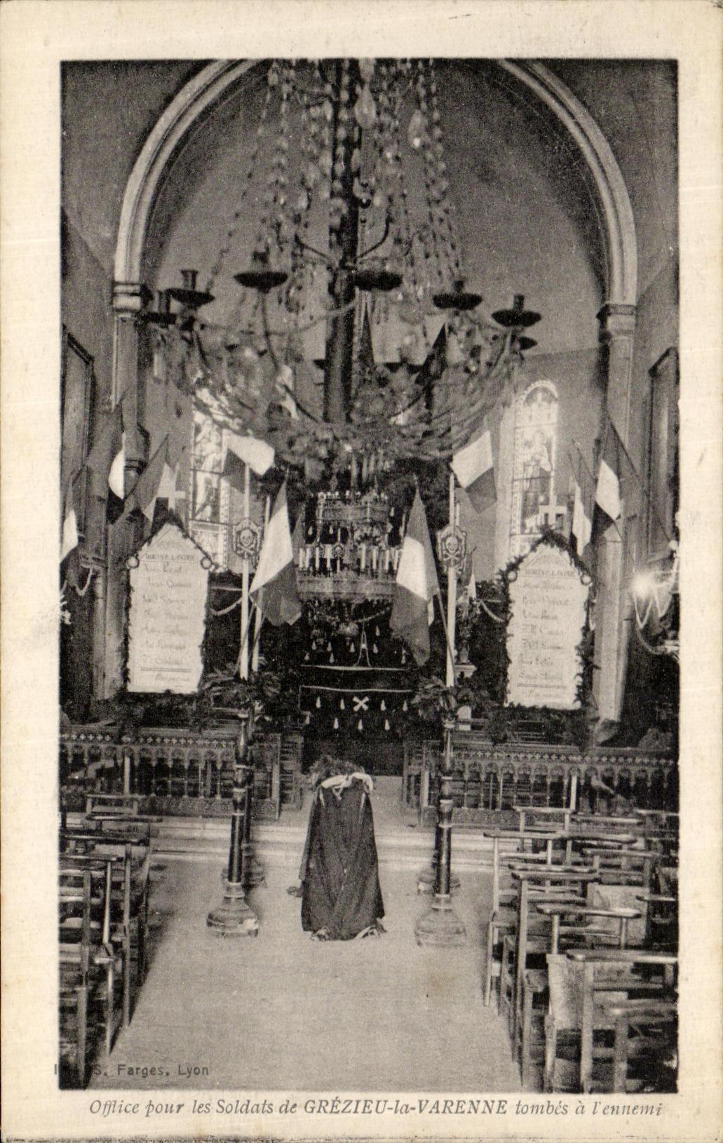 CPA Office pour les soldats de Grezieu la Varenne tombes a l ennemi Militaria 
