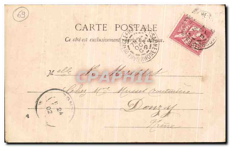 CPA Villefranche Sur Saone Porche de L Eglise ND des marais  — Verso