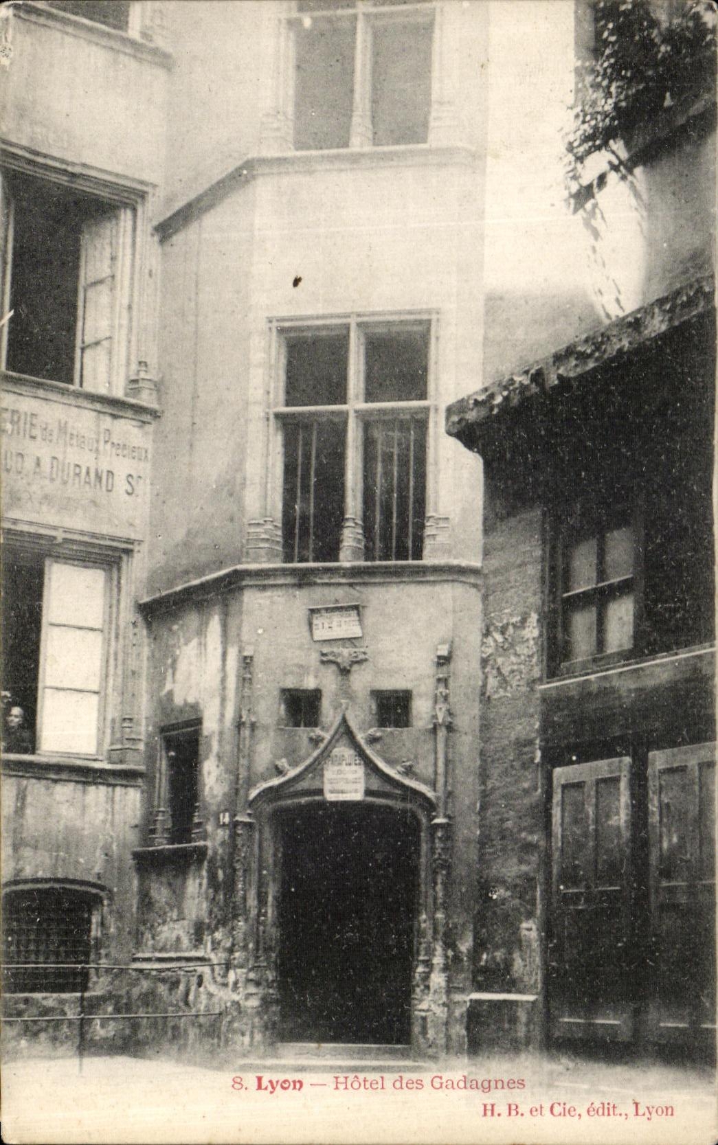 S. Lyon — Hôtel des Gadagnes — H. B. et Cie, édit., Lyon