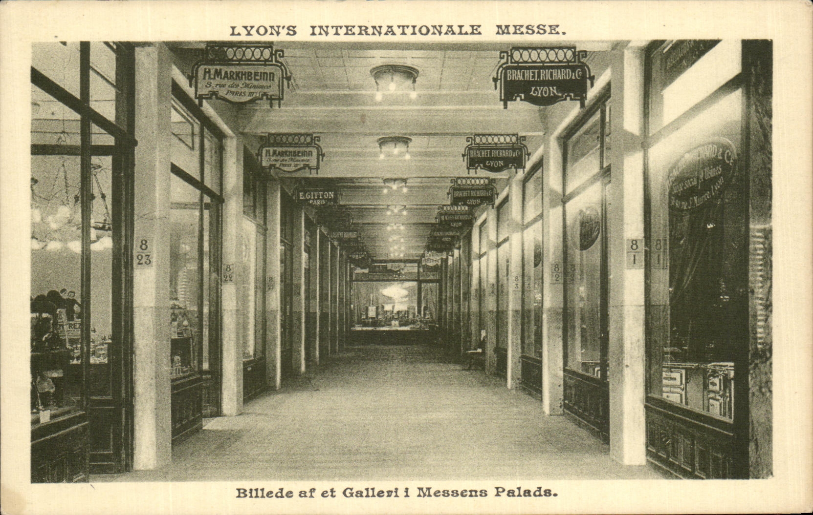 Lyon's Internationale Messe — Galerie 1 des Palads — Phototypie M. Lecuyer, Lyon