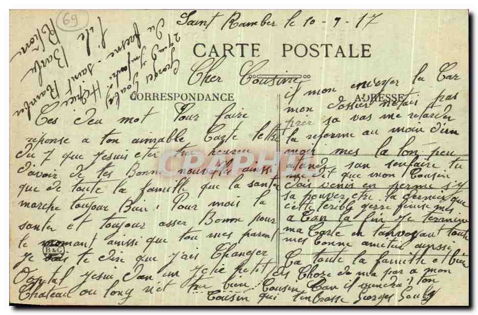 CPA Lyon Place Bellecour Statue De Louis XIV — Verso