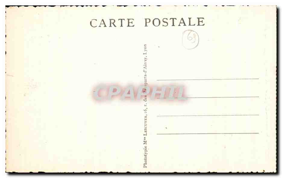 CPA Lyon Artistque Place Bellecour et Coteau De Fourviere  — Verso