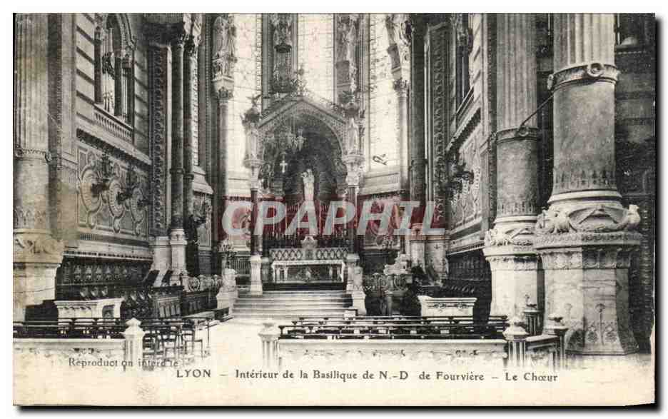 CPA Lyon Interieur de La Basilique de N D de Fourviere Le choeur