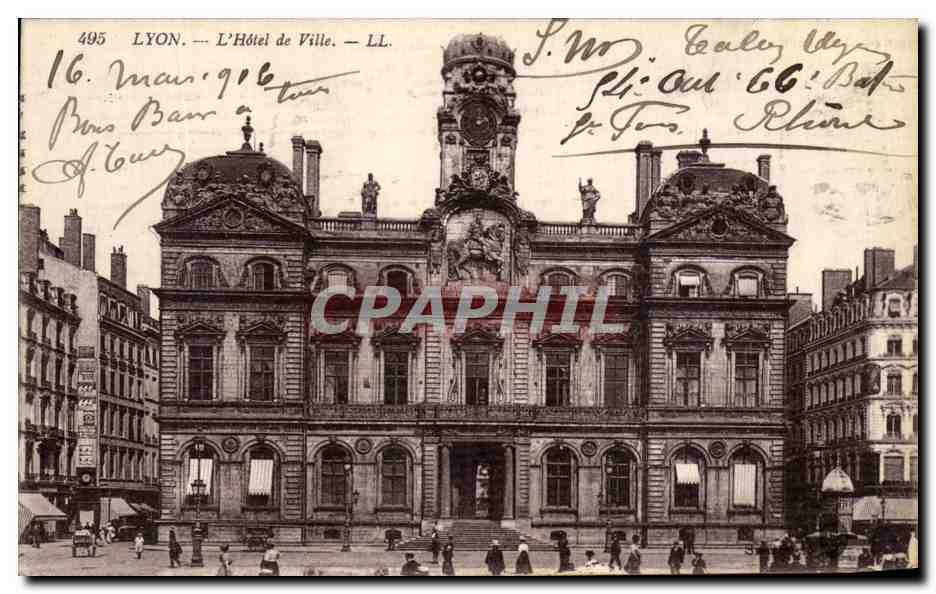 CPA Lyon L Hotel De Ville 