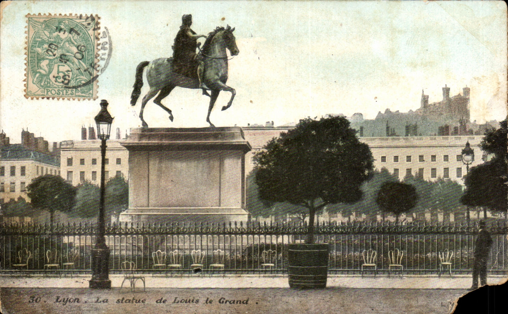 CPA Lyon La statue de Louis le Grand