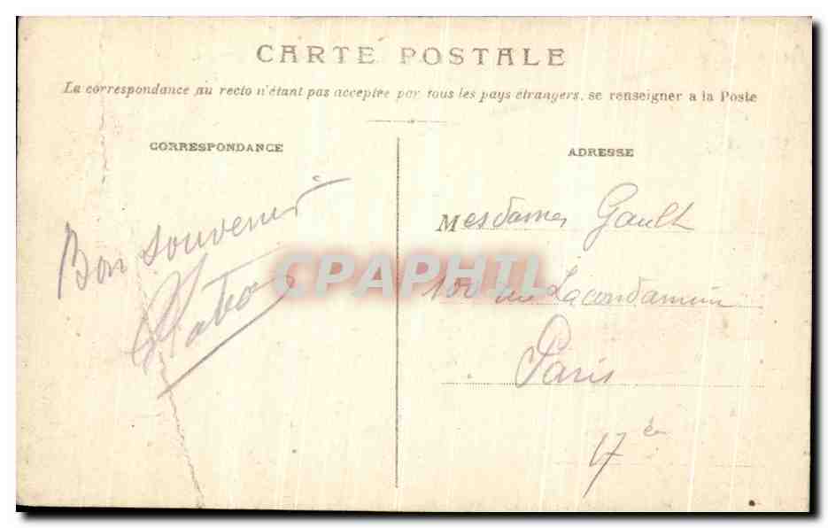CPA Lyon Passerelle Saint Georges — Verso