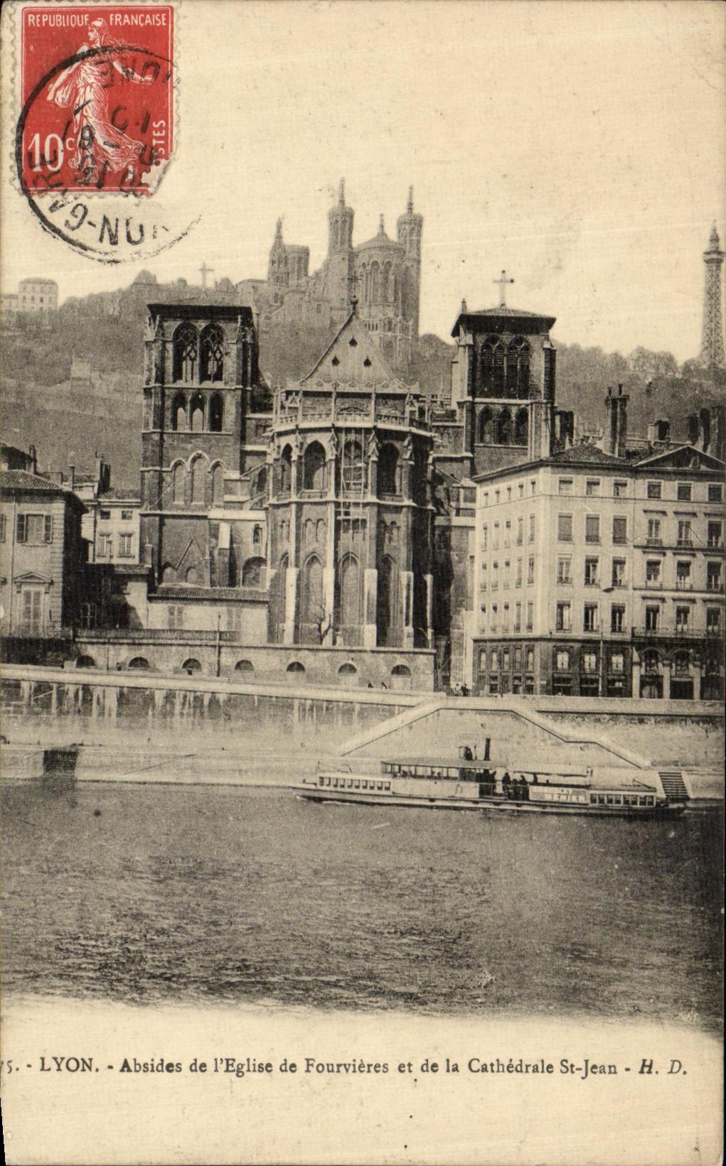LYON - Absides de l'Église de Fourvières et de la Cathédrale St-Jean - H. D.