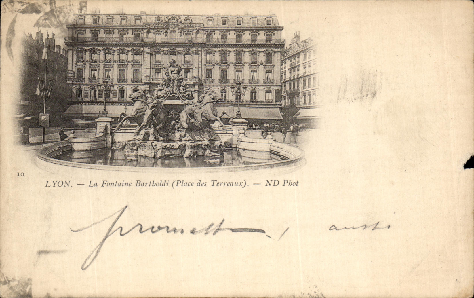 CPA Lyon La Fontaine Bartholdi place des Terreaux
