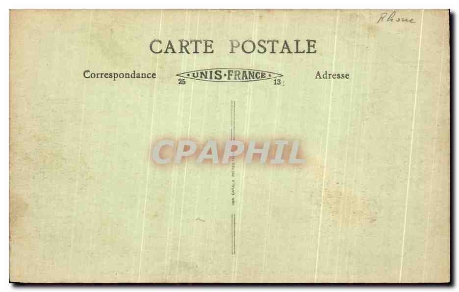 CPA Lyon Rhone Et La Saone Lyon Haut relief en marbre Le Rhone et la Saone de Vermare  — Verso