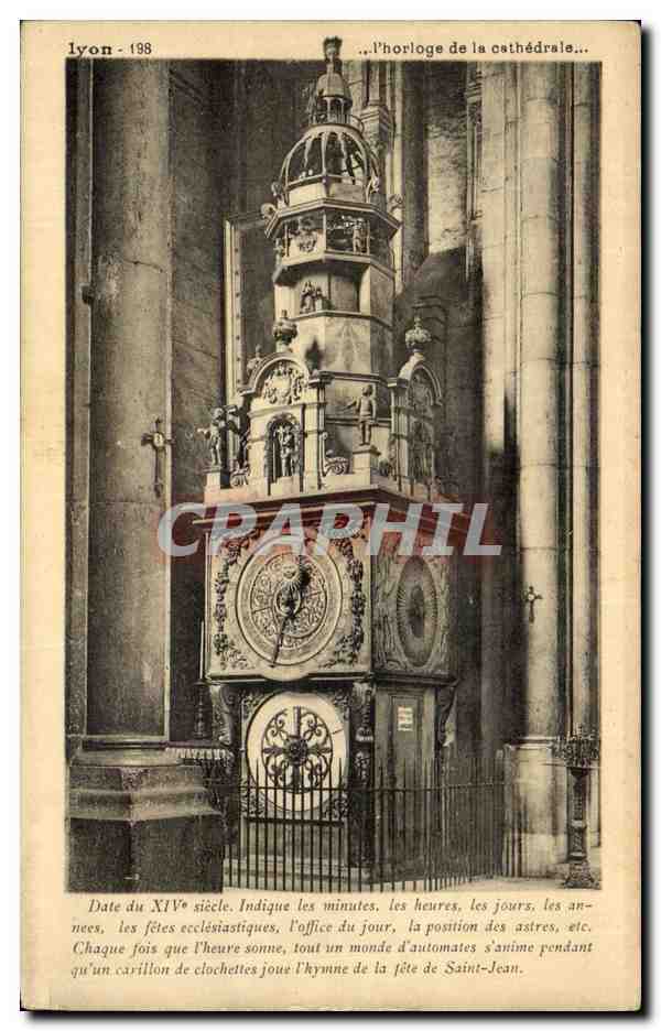 Lyon - 198 — l'horloge de la cathédrale — Édition J. Cellard