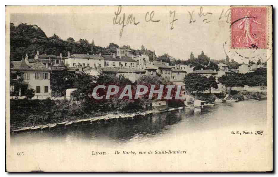 CPA Lyon Ile Barbe Vue de Saint Rambert 