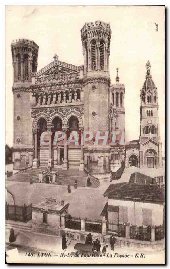 CPA Lyon N D Fourviere Le Facade 