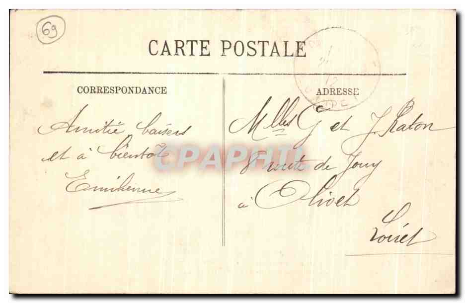 CPA Lyon Fourviere — Verso