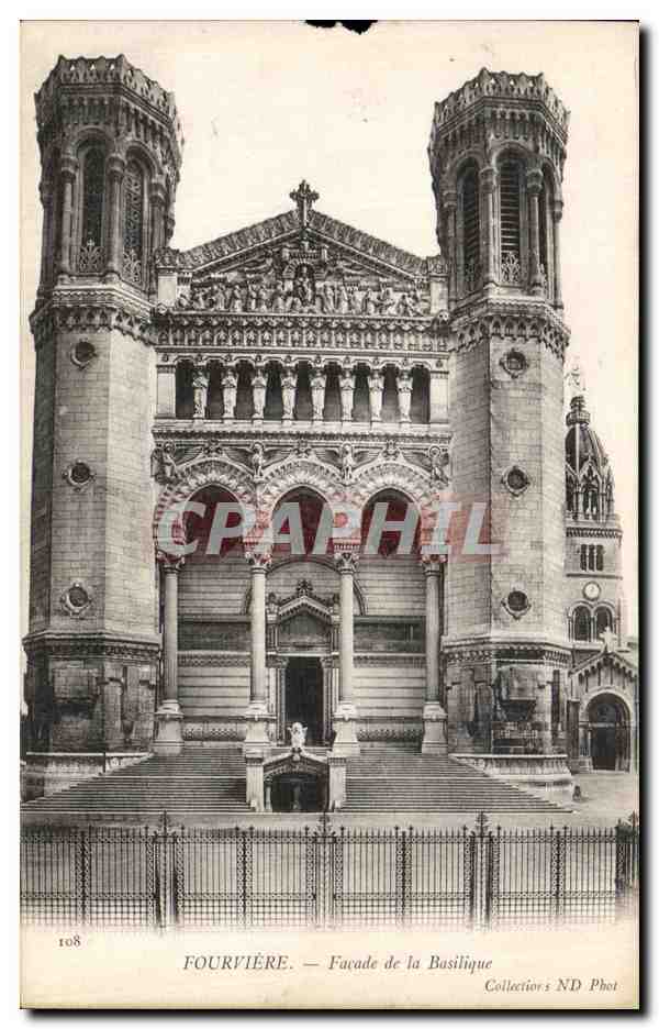 CPA Fourviere Facade de La Basillique