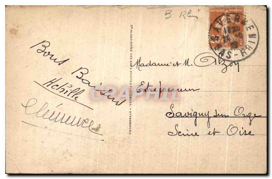 CPA Stambach Pres De Saverne La Vallee de La Zorn — Rückseite