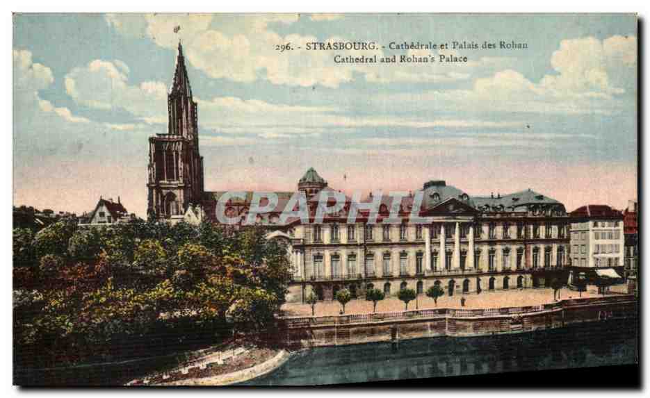 CPA Strasbourg Cathedrale et Palais des Rohan 