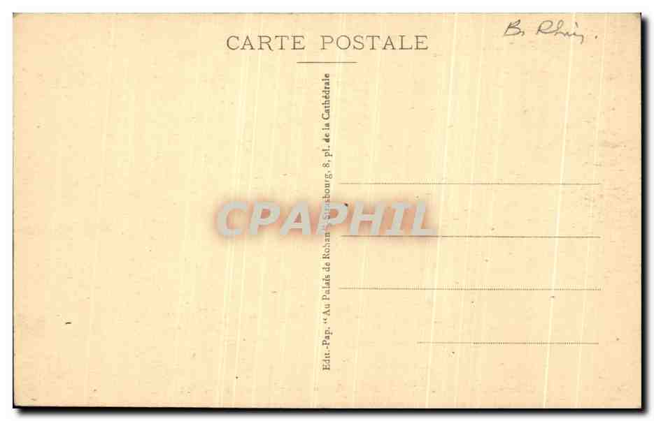 CPA Strasbourg Rue du Bain aux Plantes — Verso