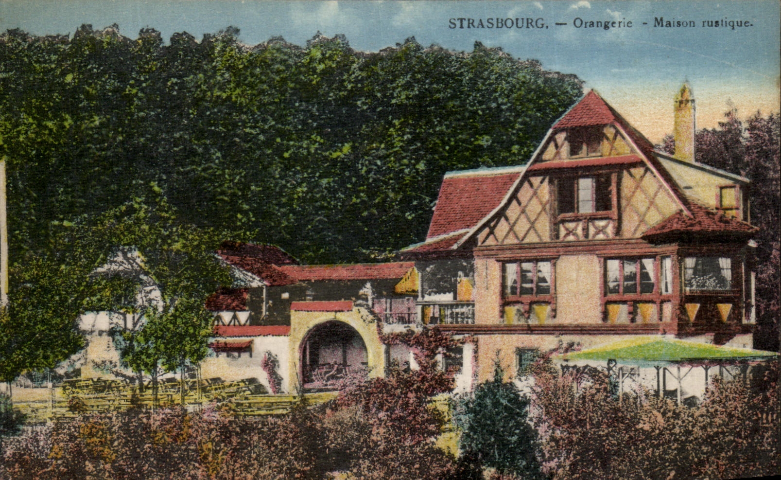CPA Strasbourg Orangerie Maison rustique