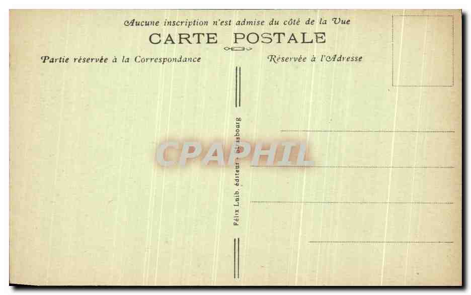CPA Strasbourg Orangerie Maison rustique — Rückseite