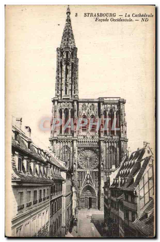 CPA Strasbourg la Cathedrale Facade Occidentale
