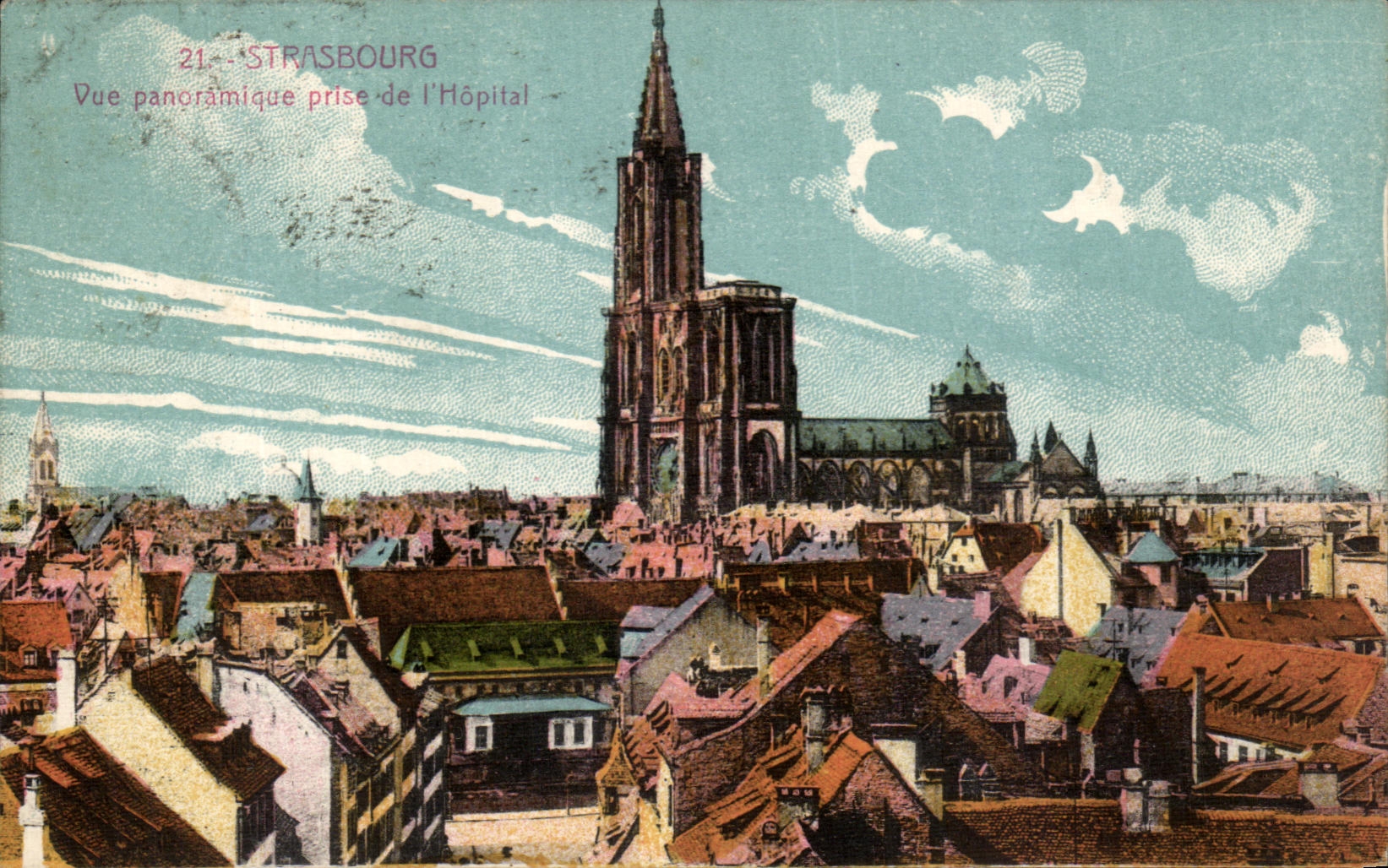 CPA Strasbourg Vue Panormique prise de L Hopital