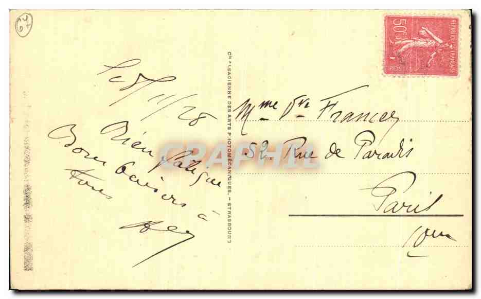 Strasbourg - Les Vieilles Tours aux Ponts Couverts — CPAPHIL n°223 — Verso
