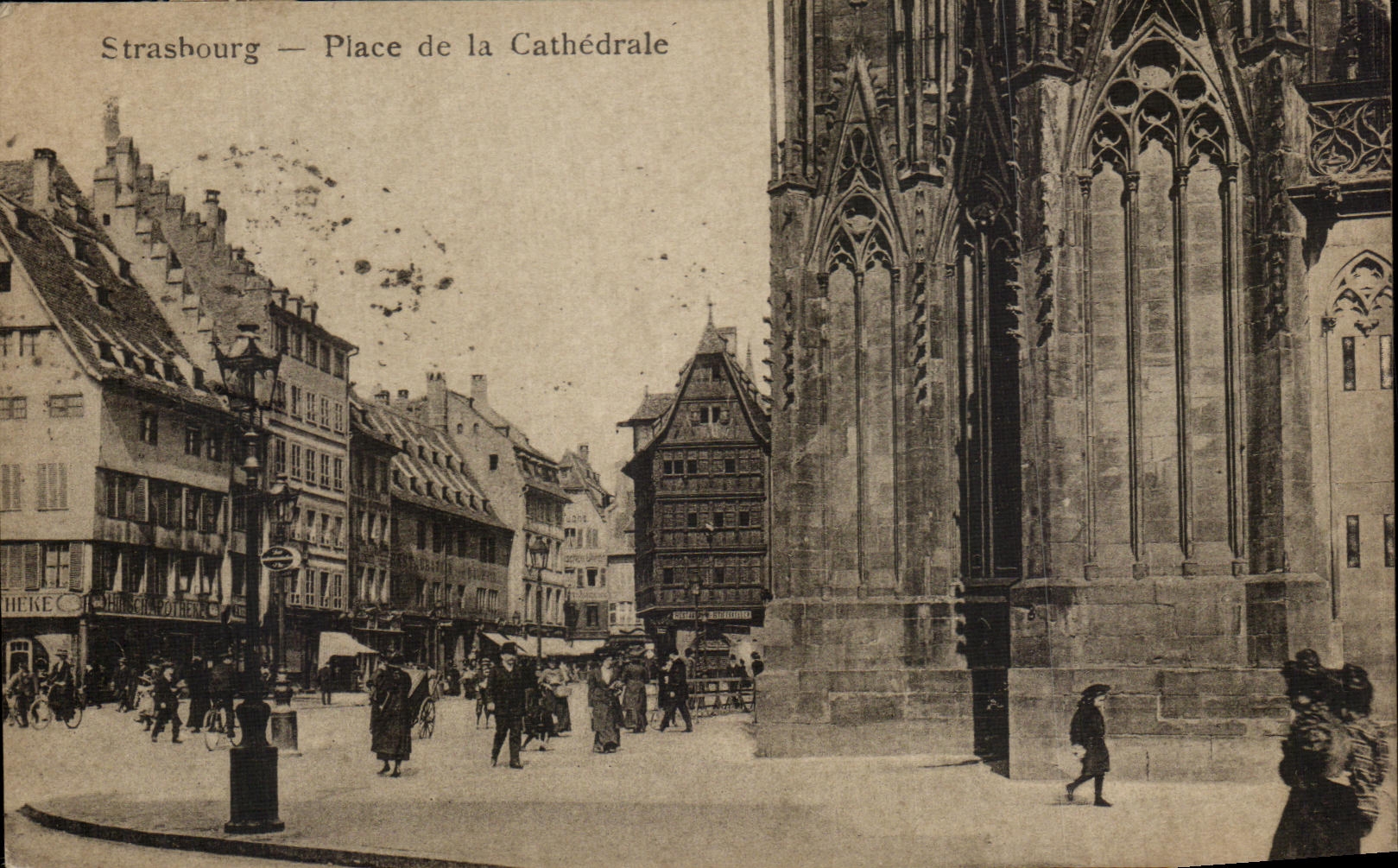 CPA Strasbourg Place de la Cathedrale