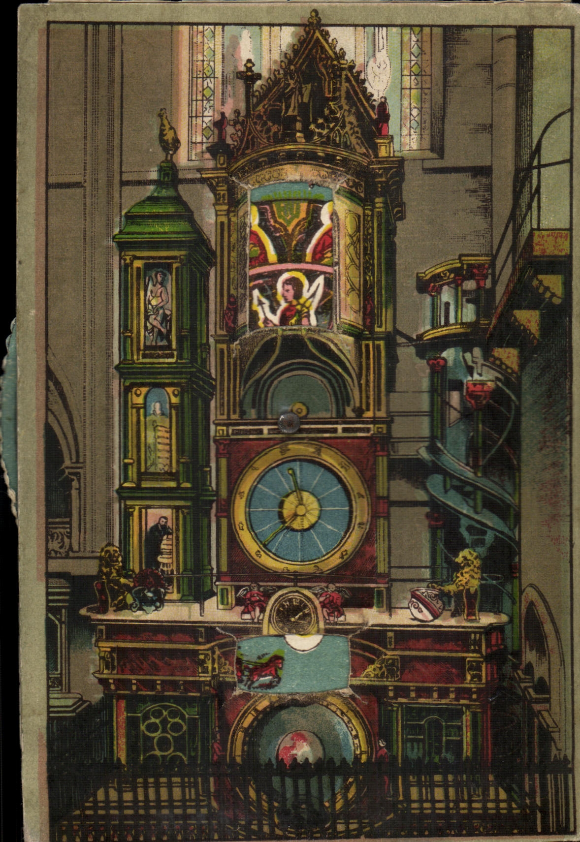CARTE SYSTEME Strasbourg Horloge astronomique