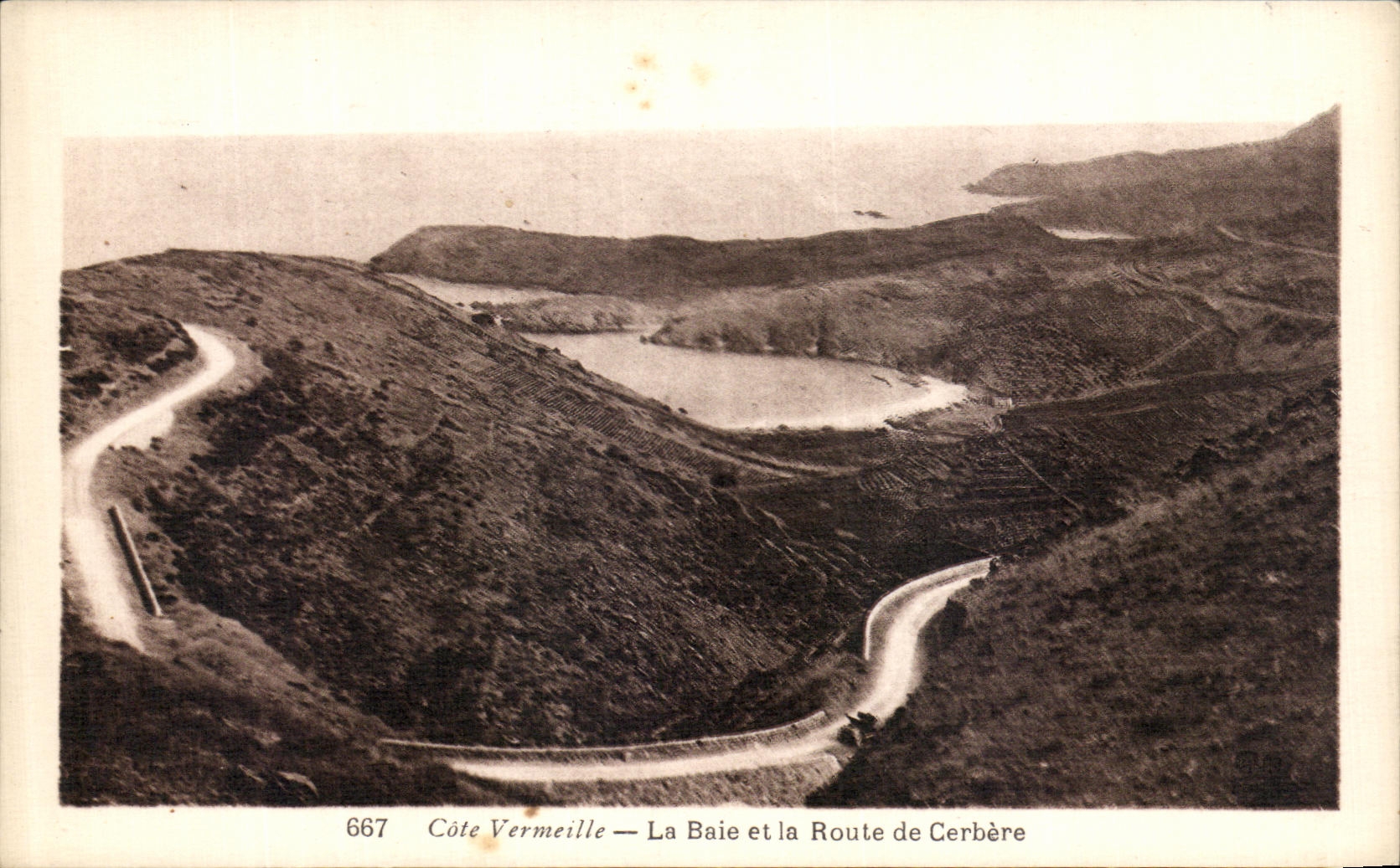 CPA Cote Vermeille La Baie Et La Route de Cerbere